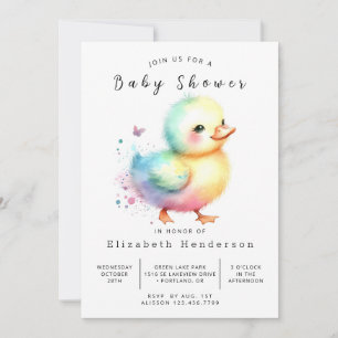 Schlichte Duckbabwdusche Einladung