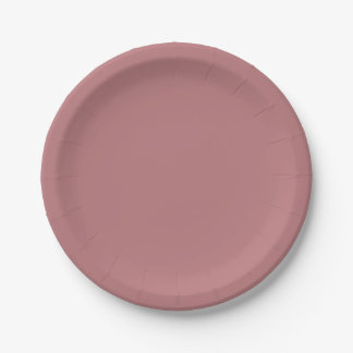 Schlichte Dusty-Rose in fester Farbe Pappteller