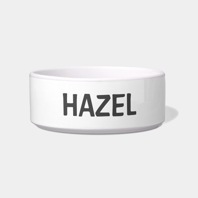 Schlichte, einfache, minimale Weiß- und Grauwaschk Napf (Vorderseite)