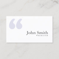 Schlichte einfache Quotes Produzentenkarte