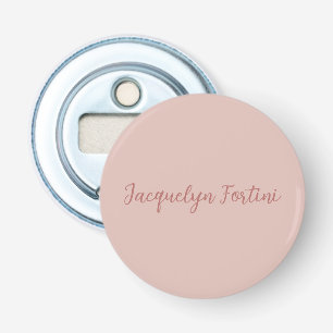 Schlichte Elegante Rose Goldene Kalligraphie Flaschenöffner
