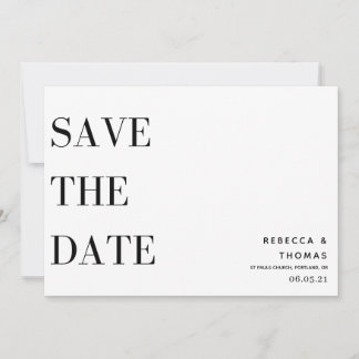 schlichte Eleganz, ohne Foto Save the Date