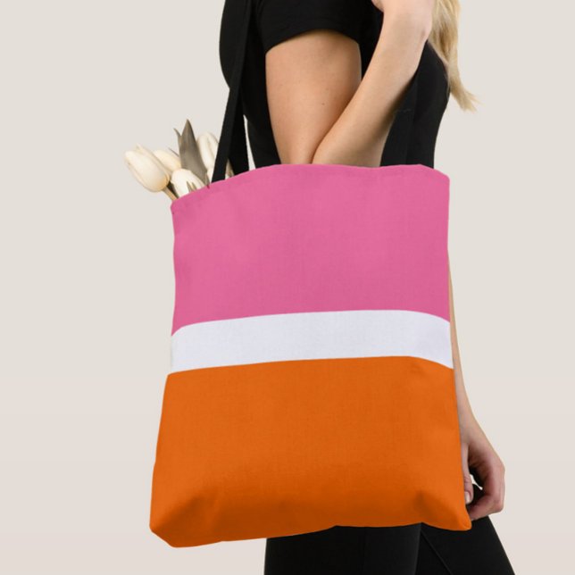 Schlichte Farbblockgestaltung in rosa, orange (Von Creator hochgeladen)