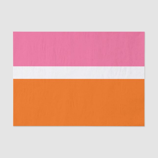 Schlichte Farbblockgestaltung in rosa, orange Seidenpapier (Vorderseite)