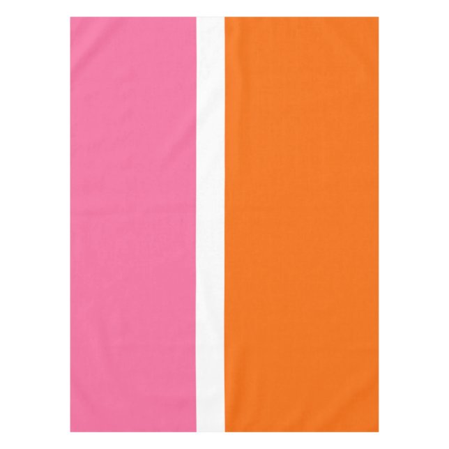 Schlichte Farbblockgestaltung in rosa, orange Tischdecke (Vorderseite)