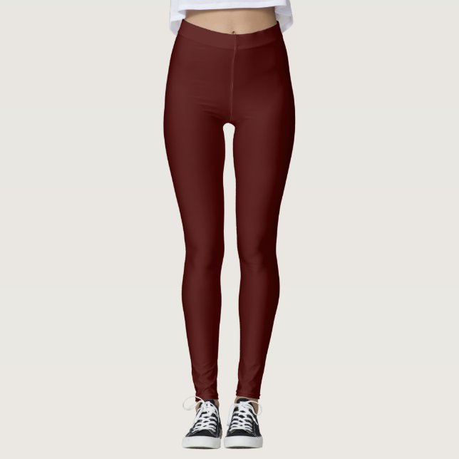 Schlichte Farbe der schwarzen Bean Leggings (Vorderseite)