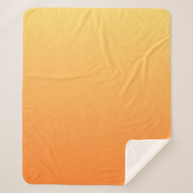 Schlichte Farben - Gelb und Orange Sherpadecke (Vorderseite)