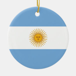 Schlichte Flagge Argentiniens Keramikornament