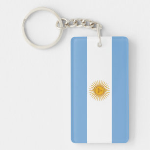 Schlichte Flagge Argentiniens Schlüsselanhänger