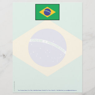 Schlichte Flagge Brasiliens Briefkopf