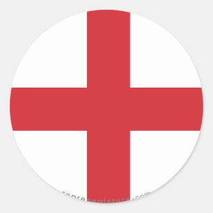 Schlichte Flagge Englands Runder Aufkleber