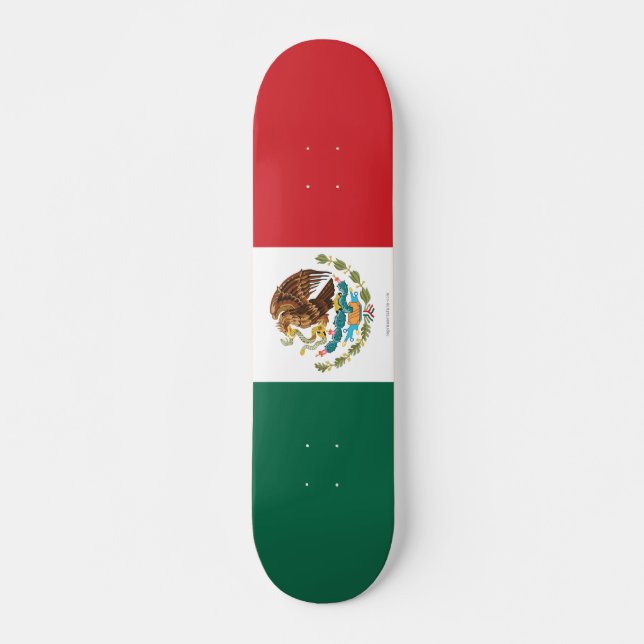 Schlichte Flagge Mexikos Skateboard (Vorne)