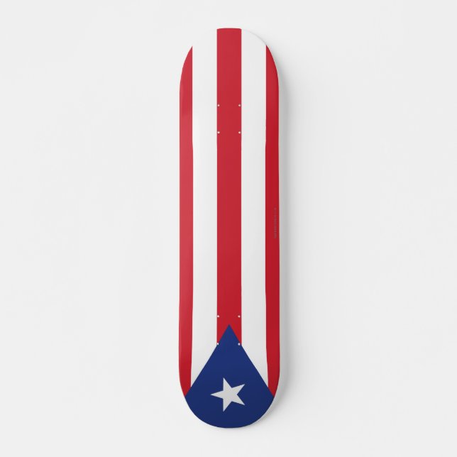 Schlichte Flagge Puertos Rico Skateboard (Vorne)