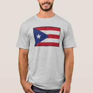 Schlichte Flagge Puertos Rico T-Shirt