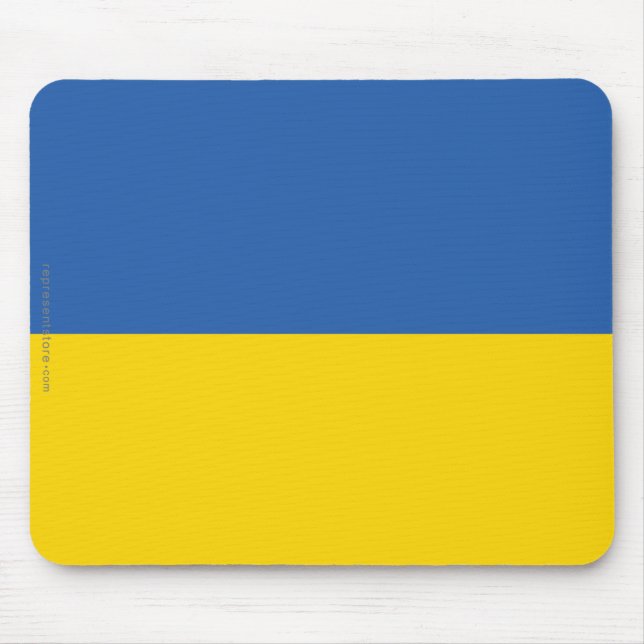 Schlichte Flagge Ukraine Mousepad (Vorne)