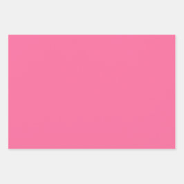 Schlichte französische Ultra Fuchsia Pink-Farbtöne Geschenkpapier Set