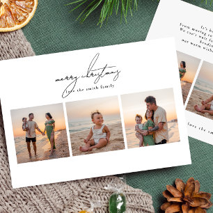 schlichte frohe Weihnachten   6 Foto Collage glück