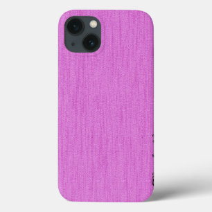 Schlichte Fuchsia (Crayola) mit Holzkörnmonogramm Case-Mate iPhone Hülle