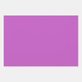 Schlichte Fuchsia Mauve Lavender Lila Schatten 3 T Geschenkpapier Set