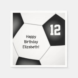 schlichte Fußball-Mädchen Jungen Geburtstag Serviette