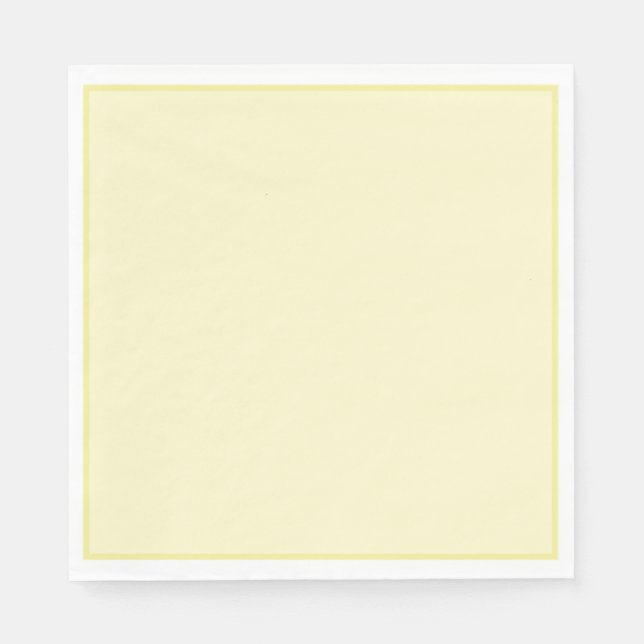 Schlichte gelbe Papierservietten (Vorderseite)