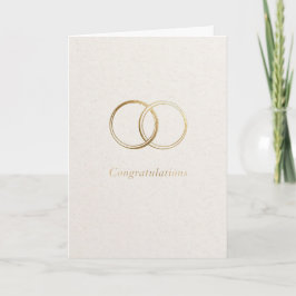 Schlichte goldene Ringe herzlichen Glückwunsch zum Karte