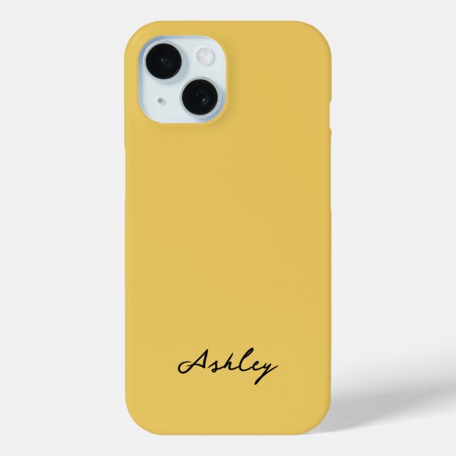 Schlichte Goldschrift personalisiert Case-Mate iPhone Hülle (Rückseite)