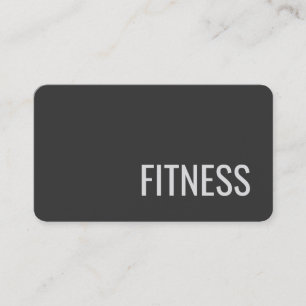 Schlichte Graue Fitness Moderne Trainer Business C Visitenkarte