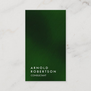 Schlichte Green Black Trendy Consultant-Visitenkar Visitenkarte