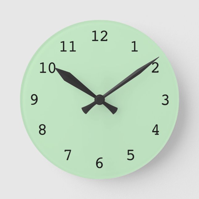 Schlichte grüne Uhr (Vorderseite)
