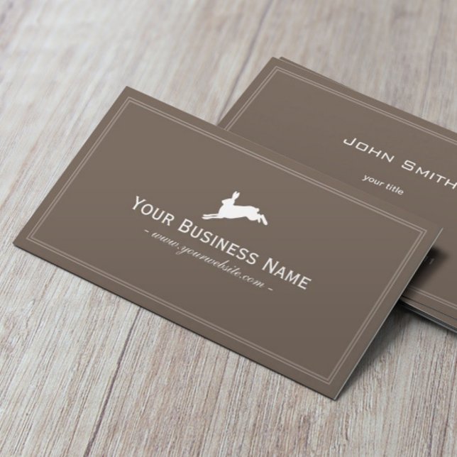 Schlichte Hare Business Cards mit einfachem Rahmen Visitenkarte (Von Creator hochgeladen)