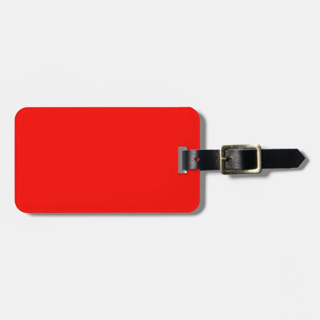 Schlichte, hellrote Süßigkeiten Gepäckanhänger (Vorderseite horizontal)