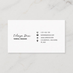 Schlichte individuell anpassbare Visitenkarte