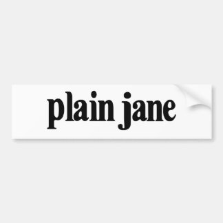 Schlichte Jane Autoaufkleber