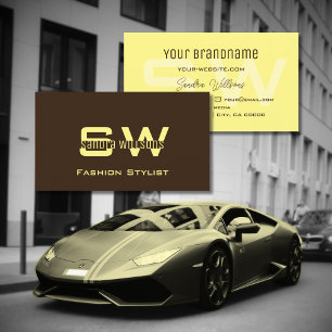 Schlichte Kaffeebrüse und Creme einfach mit Monogr Visitenkarte