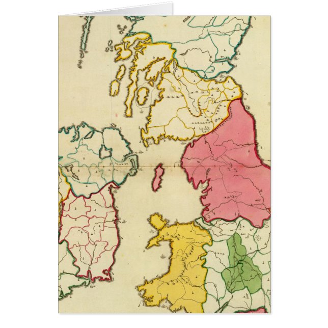 Schlichte Karte Britische Inseln (Vorne)