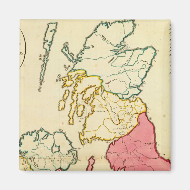 Schlichte Karte Britische Inseln Magnet (Vorne)