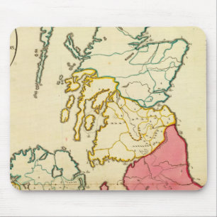 Schlichte Karte Britische Inseln Mousepad