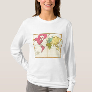 Schlichte Karte Welt T-Shirt