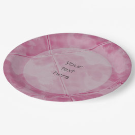 Schlichte Keramik Oberfläche Rosa beliebiger Text Pappteller