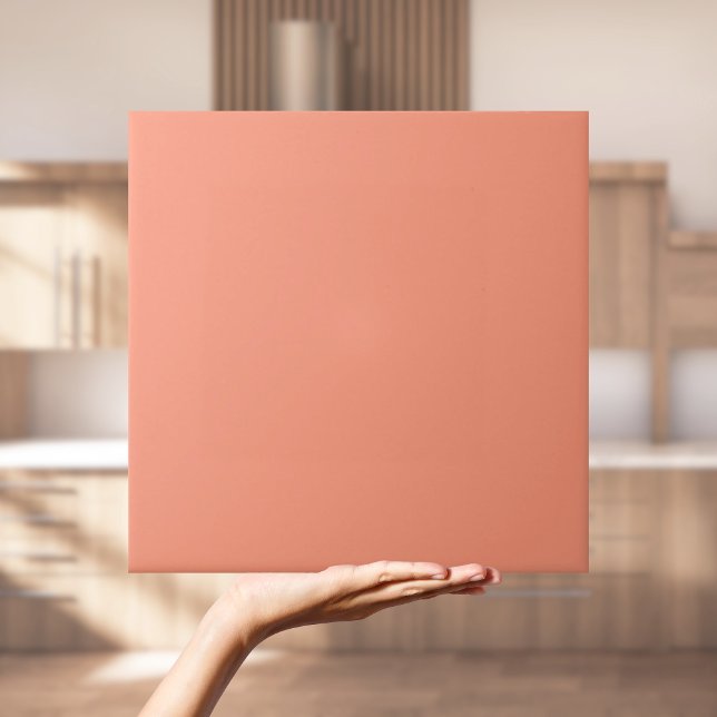 Schlichte Korallenrosa, rosa Farbtafel Fliese (Plain Coral Pink Solid Colour Tile
)