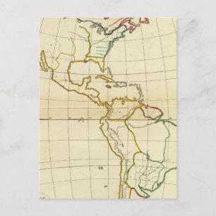 Schlichte Landkarte Amerika Postkarte
