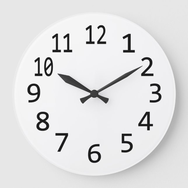 Schlichte leere nummerierte Uhr zum Entwurf Ihres  (Vorderseite)