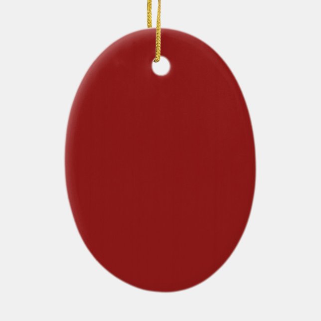 Schlichte leere Rot-Schatten DIY addieren Keramik Ornament (Hinten)