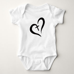 schlichte Liebe und Glaube Baby Strampler