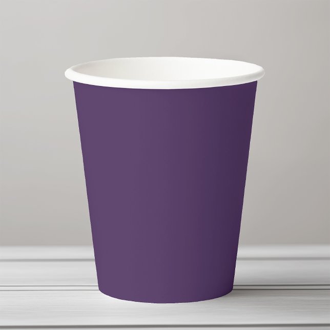 Schlichte, lila Acai-Beere in fester Farbe Pappbecher (Von Creator hochgeladen)