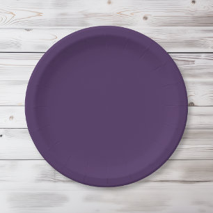 Schlichte, lila Acai-Beere in fester Farbe Pappteller