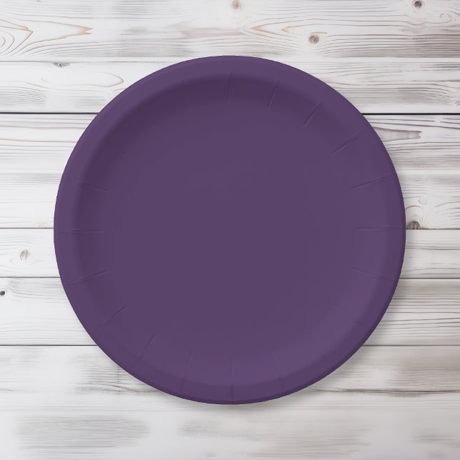 Schlichte, lila Acai-Beere in fester Farbe Pappteller (Von Creator hochgeladen)