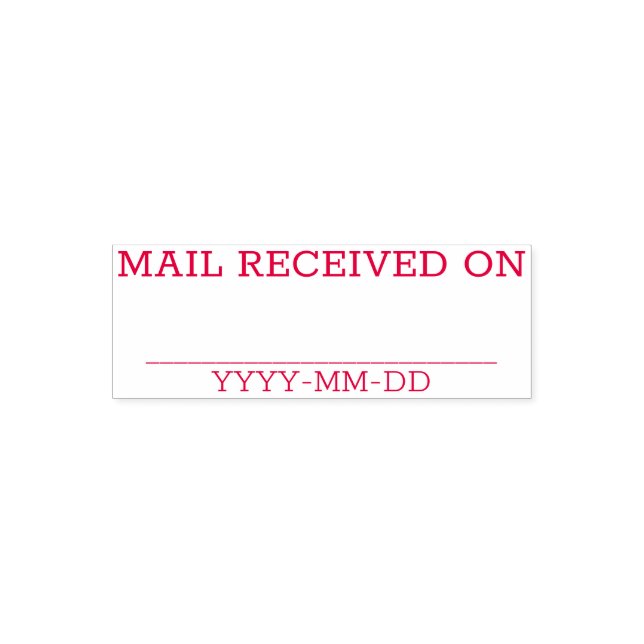 Schlichte "MAIL EMPFANGEN" Briefmarke aus Kautschu Permastempel (Design)