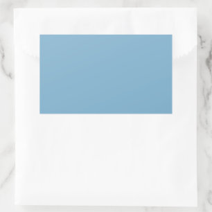 Schlichte Massivpastellblauer Rechteckiger Aufkleber